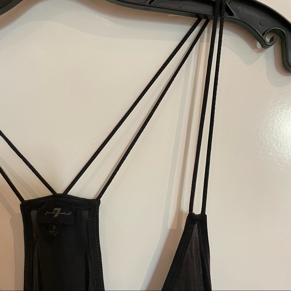 7 For All Mankind Charcoal Double Strap Camisole (Small) - Picture 10 of 11
